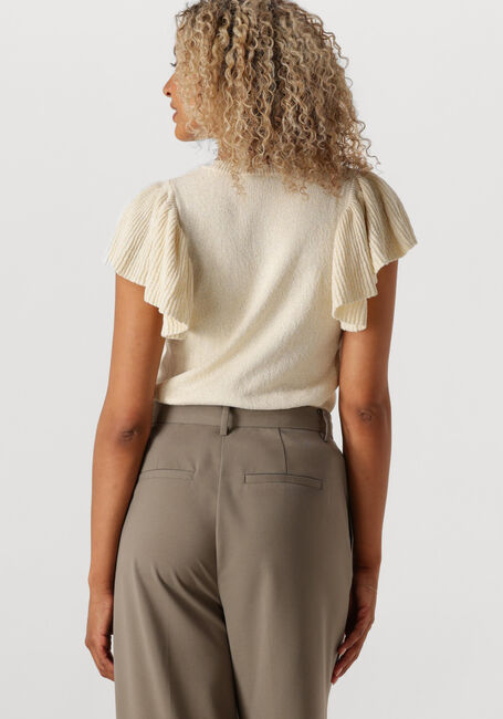 Creme SUMMUM Top SLEEVELESS VOLANT TOP RUSTIC SHIMMER KNIT - large