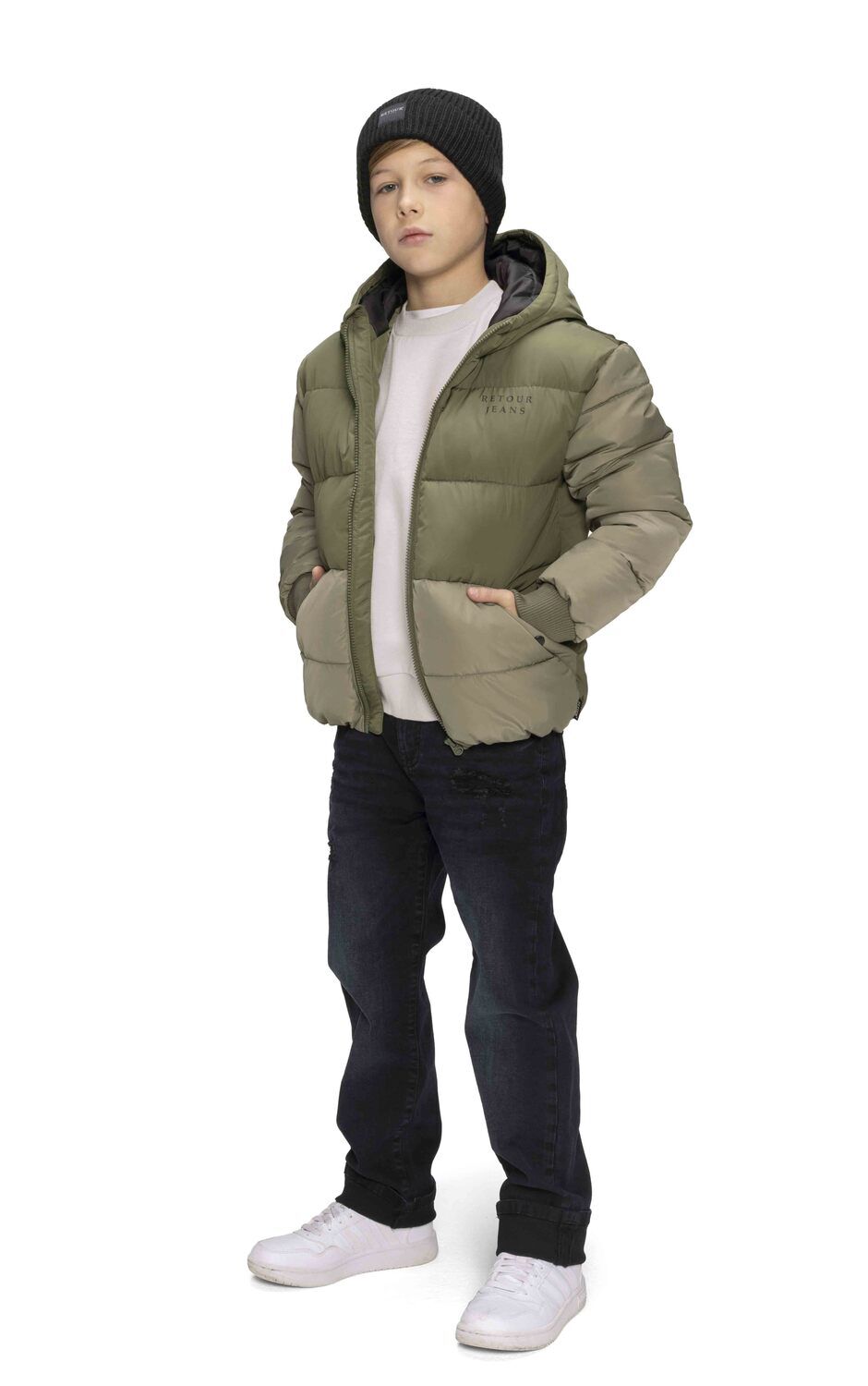 Groene RETOUR Gewatteerde jas GUY - large