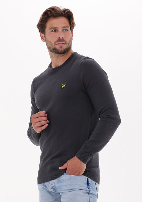 Grijze LYLE & SCOTT Trui COTTON MERINO CREW JUMPER - large