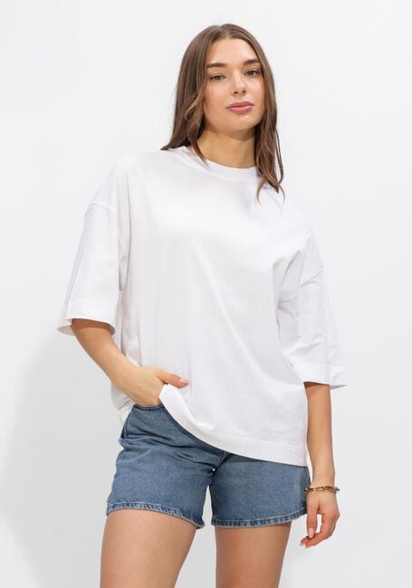 Witte SELECTED WOMEN T-shirt SLFCOLWOMAN 2/4 OVERSIZED TEE - large