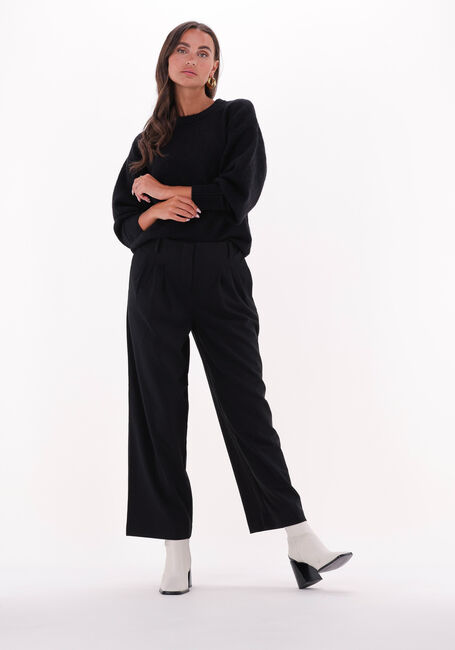 Zwarte MSCH COPENHAGEN Wijde broek ISABEA CHANA ANKLE PANTS - large