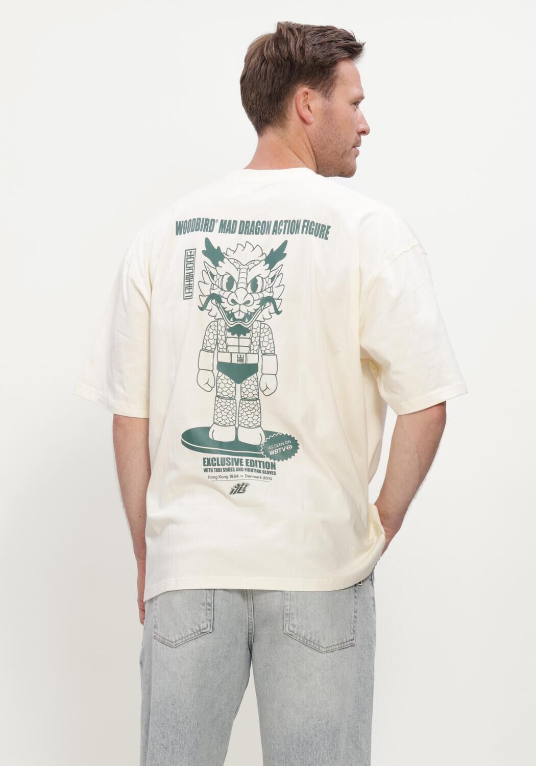 Ecru WOODBIRD T-shirt WBBEAM ACTION TEE - large
