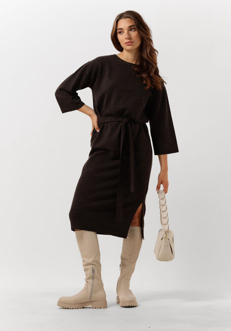 Bruine KNIT-TED Midi jurk CATRIONA DRESS - large