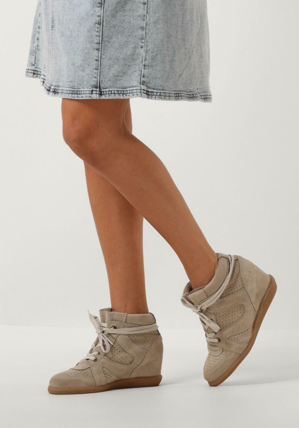 taupe deabused hoge sneakers ziggy