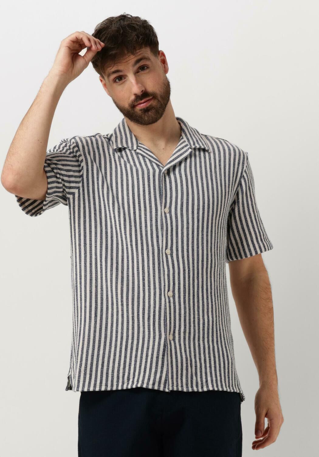 SELECTED HOMME Heren Overhemden Slhrelax-sal Shirt Resort Donkerblauw