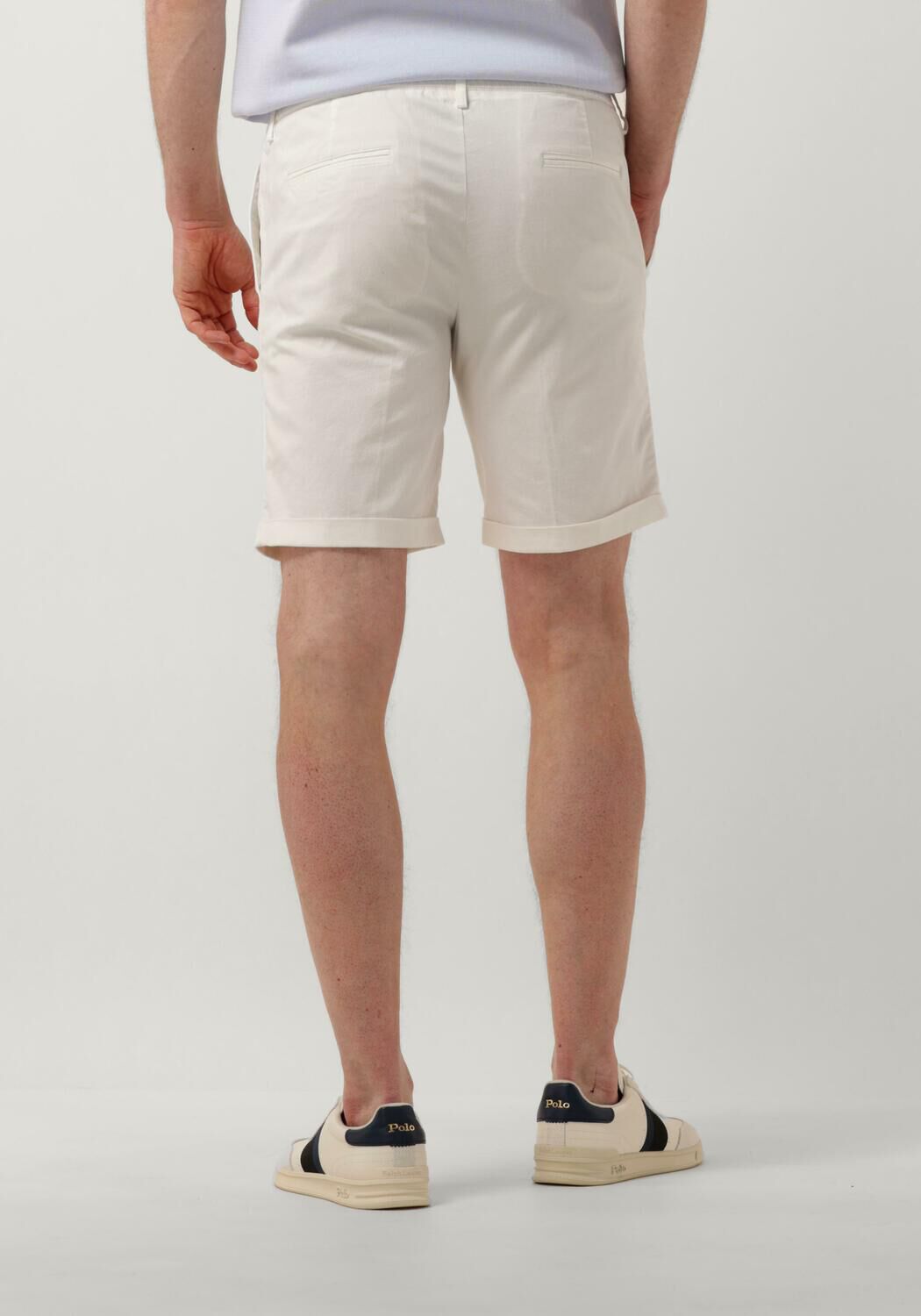 PROFUOMO Heren Broeken Trousers 845 Short Gebroken Wit