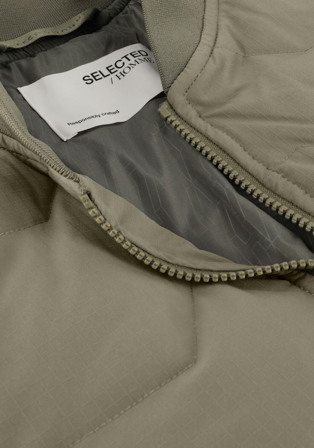 Groene SELECTED MEN Gewatteerde jas SLHDECKARD REDOWN BOMBER JKT 2023 W - large