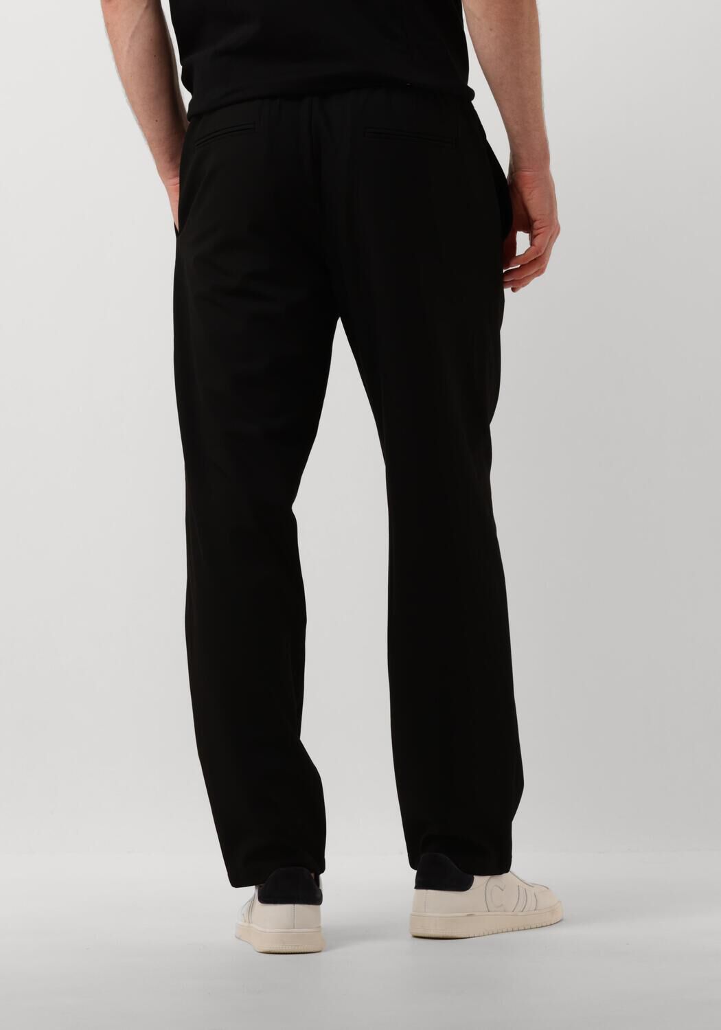 SELECTED HOMME Heren Broeken Slh196-straight Robert String Flex Pant Zwart
