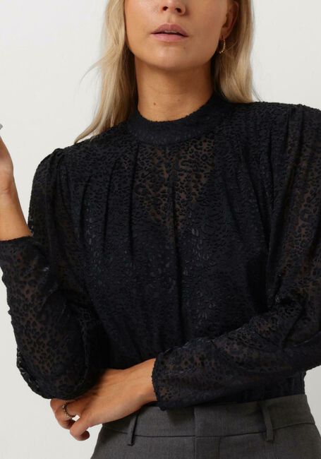Blauwe SCOTCH & SODA Blouses MOCK NECK TOP WITH OPEN BACK DETAIL - large