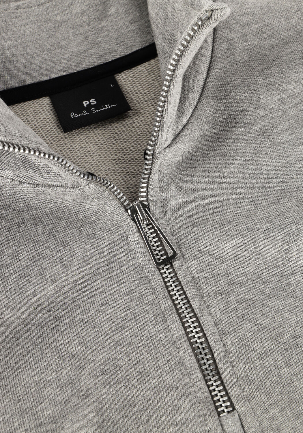 Grijze PS PAUL SMITH Trui MENS LS REG FIT HALF ZIP TOP ZEBRA - large