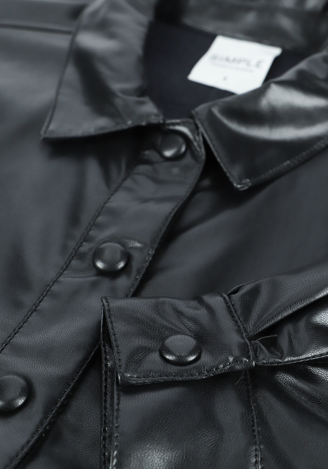 Zwarte SIMPLE Mini jurk TESSA - large