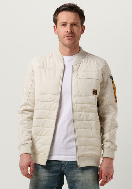 Gebroken wit PME LEGEND Jack ZIP JACKET SWEAT MIXED PADDED - large