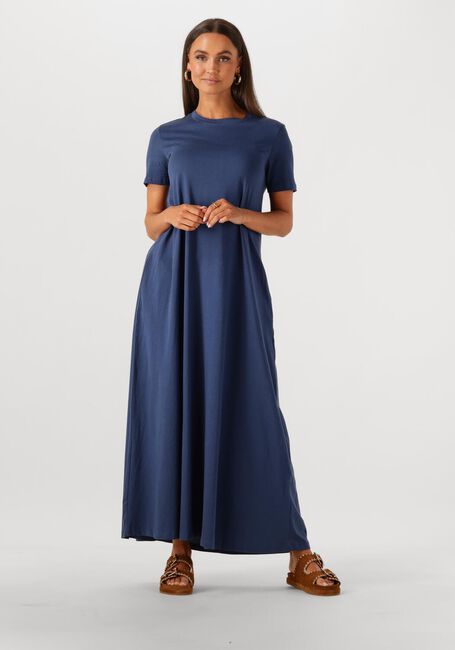 Blauwe MSCH COPENHAGEN Maxi jurk MSCHOLGA ORGANIC SS DRESS - large