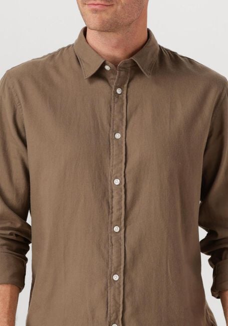 Khaki SELECTED MEN Casual overhemd SLHSLIMOWEN-BRUSHED SHIRT LS NOOS - large