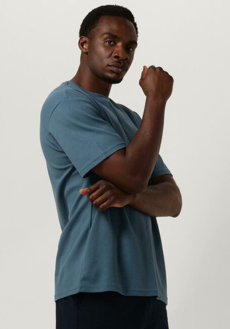 Blauwe ANERKJENDT T-shirt AKKIKKI S/S WAFFLE TEE - large