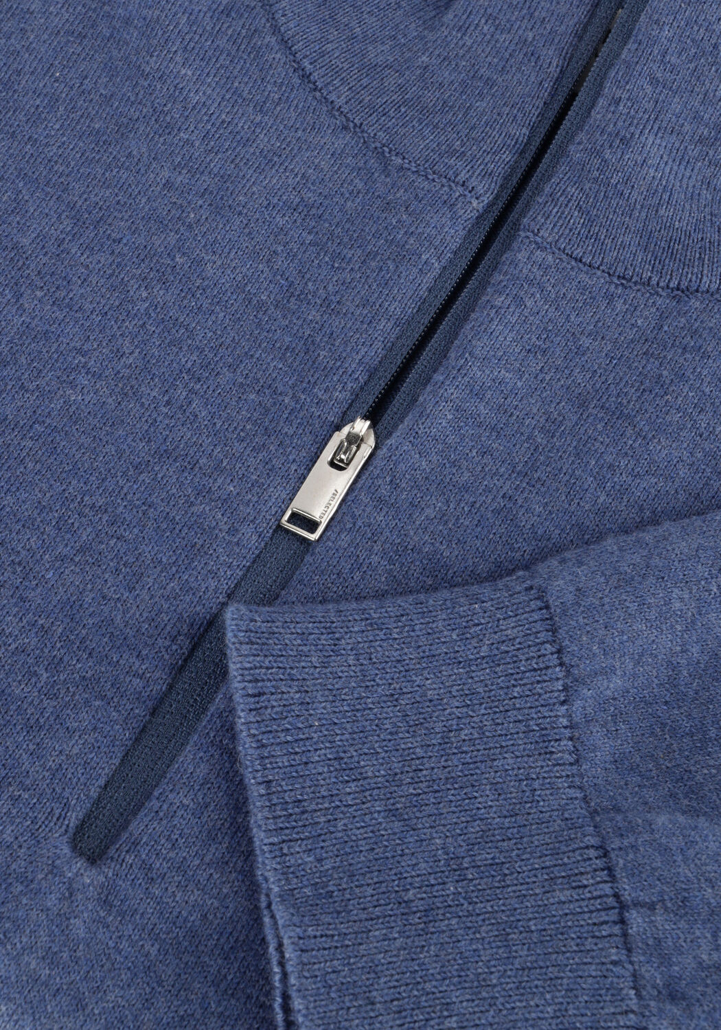 Blauwe SELECTED MEN Trui SLHBERG HALF ZIP CARDIGAN NOOS - large