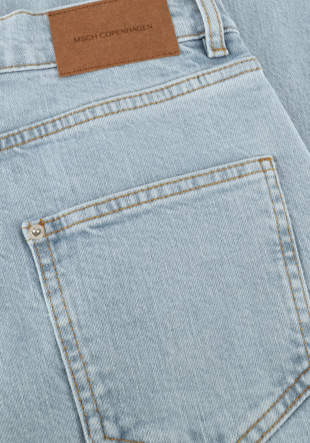 Lichtblauwe MSCH COPENHAGEN Wide jeans MSCHSOLIA ADA HW WIDE JEANS - large