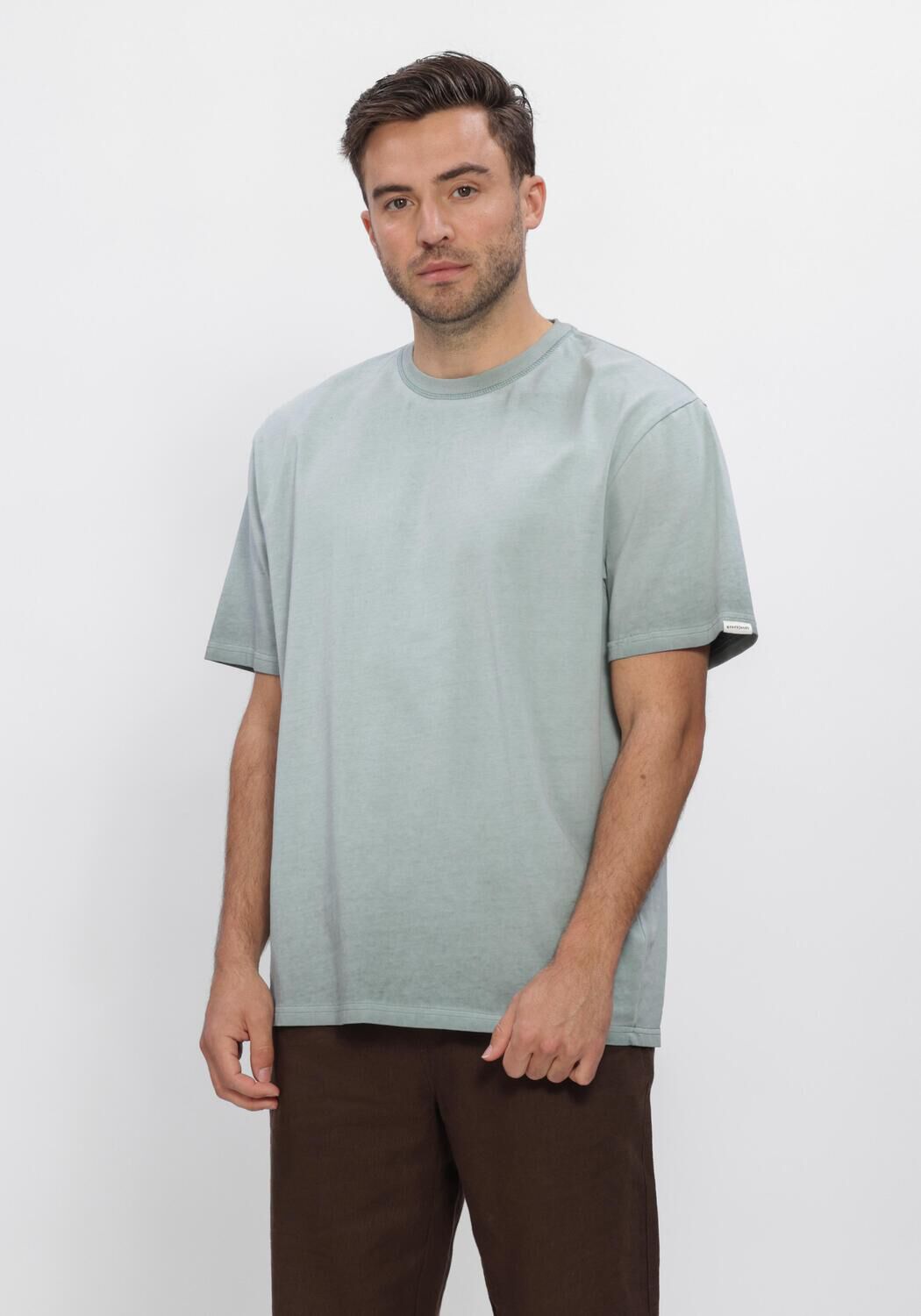 Lichtblauwe ANERKJENDT T-shirt AKVILLADS WASHED TEE - large