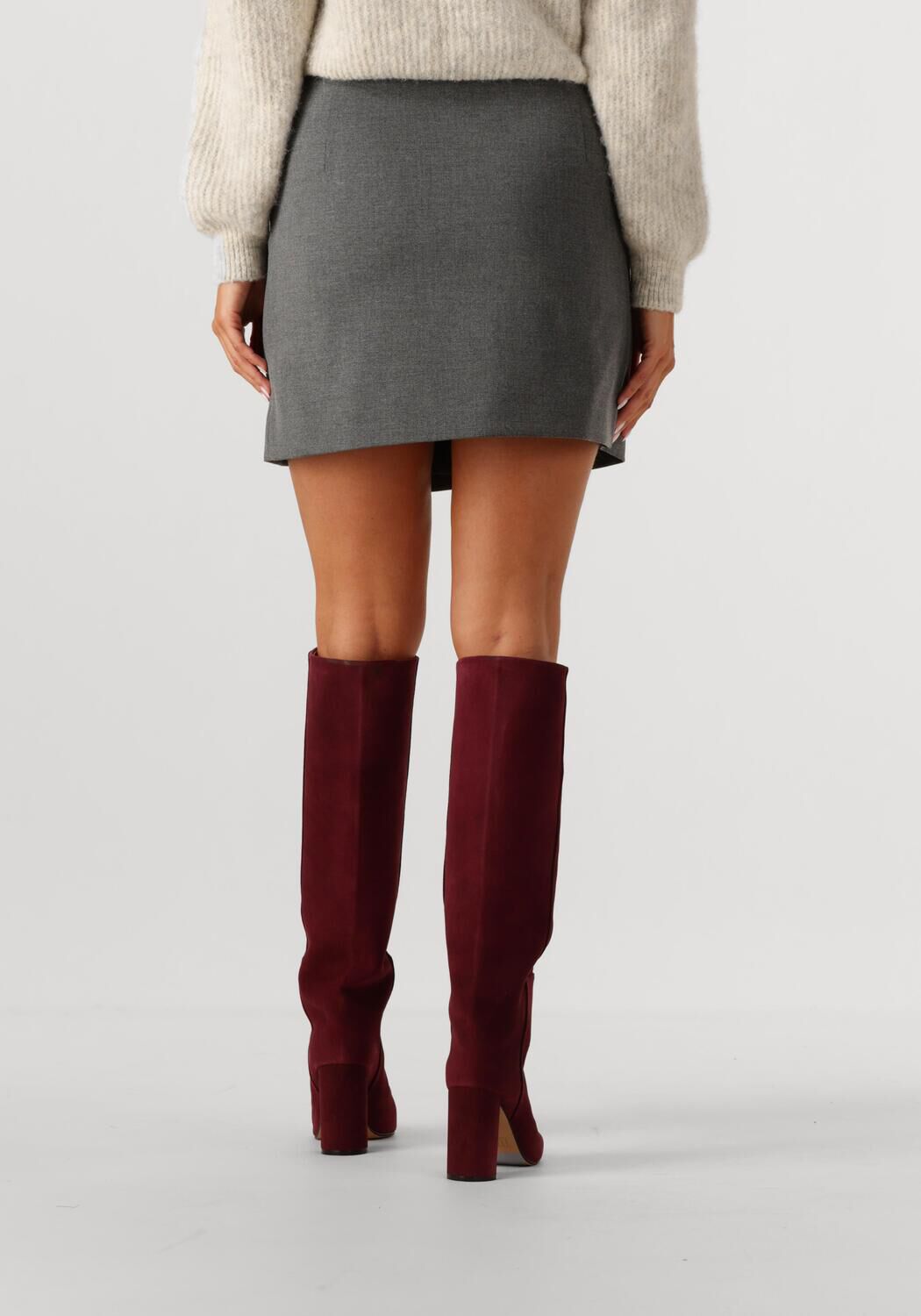 GESTUZ Dames Rokken Gzpaula Melange Mw Wrap Skirt Grijs