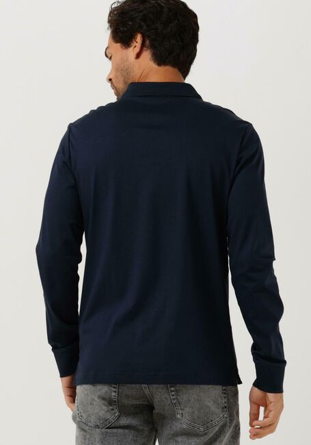 Donkerblauwe CALVIN KLEIN Polo SMOOTH COTTON SLIM LS POLO - large