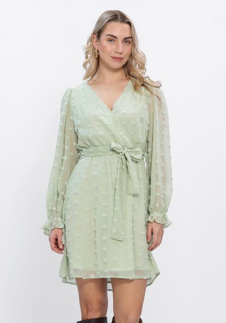 Mint Y.A.S. Jurken YASDOTTIE LS WRAP DRESS - large