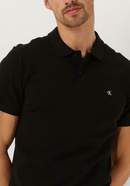 Zwarte CALVIN KLEIN Polo CK EMBRO BADGE SLIM POLO - large
