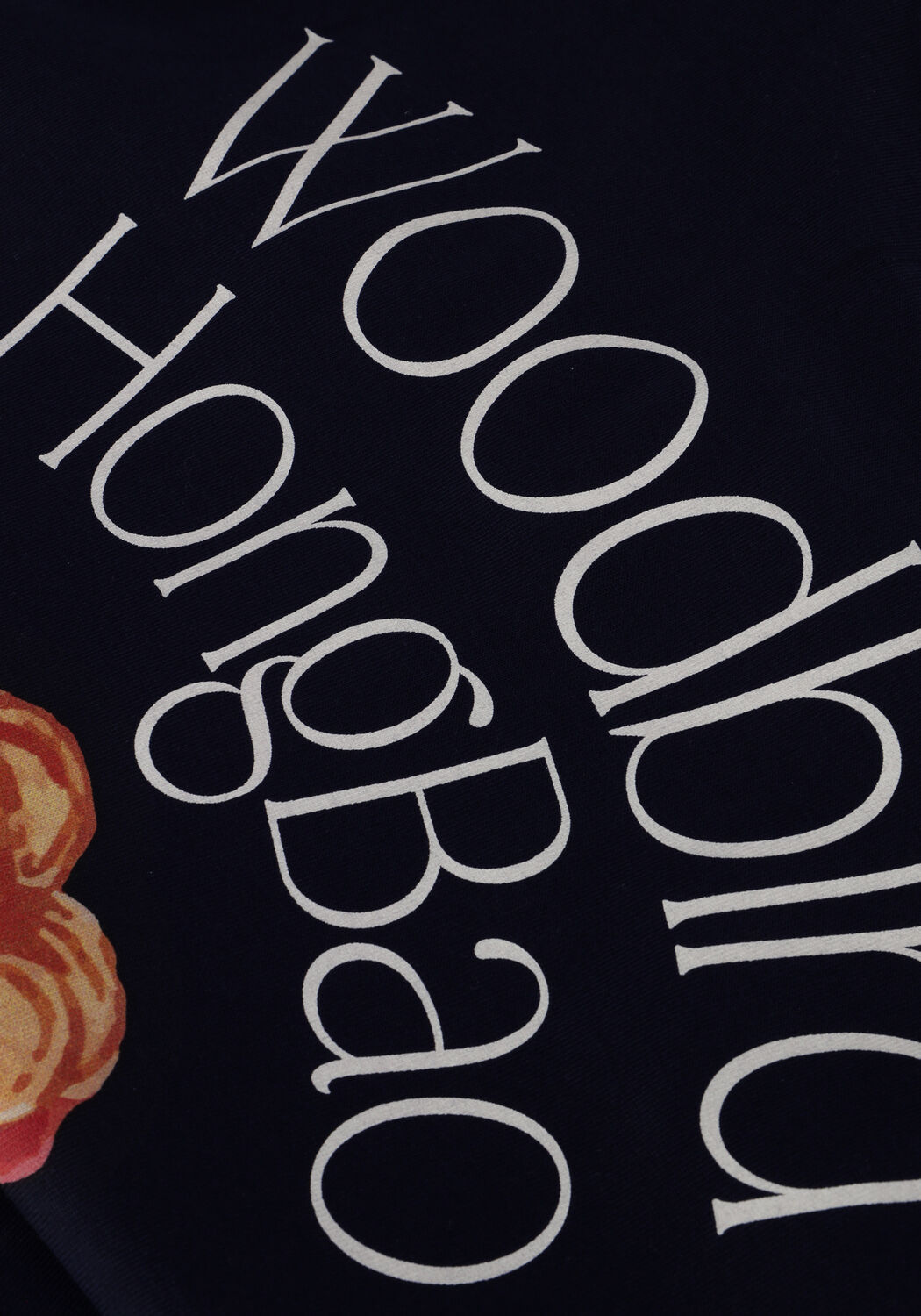 Donkerblauwe WOODBIRD T-shirt WBBAINE HONGBAO TEE - large