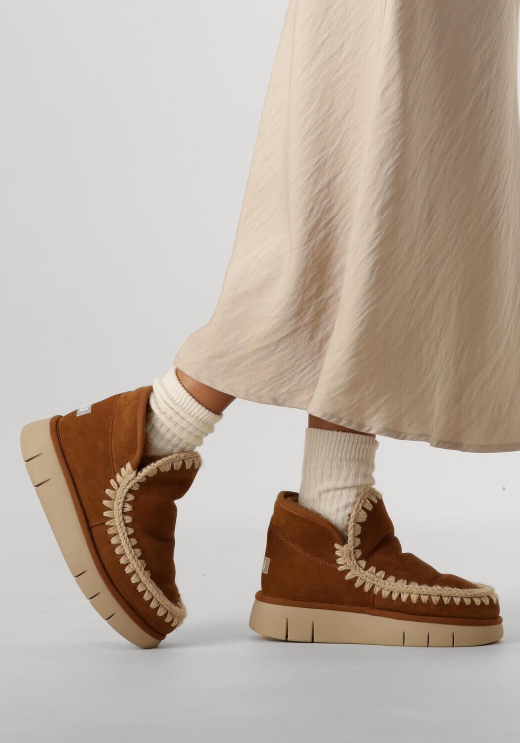 Cognac MOU Vachtlaarzen ESKIMO BOUNCE SNEAKER - large