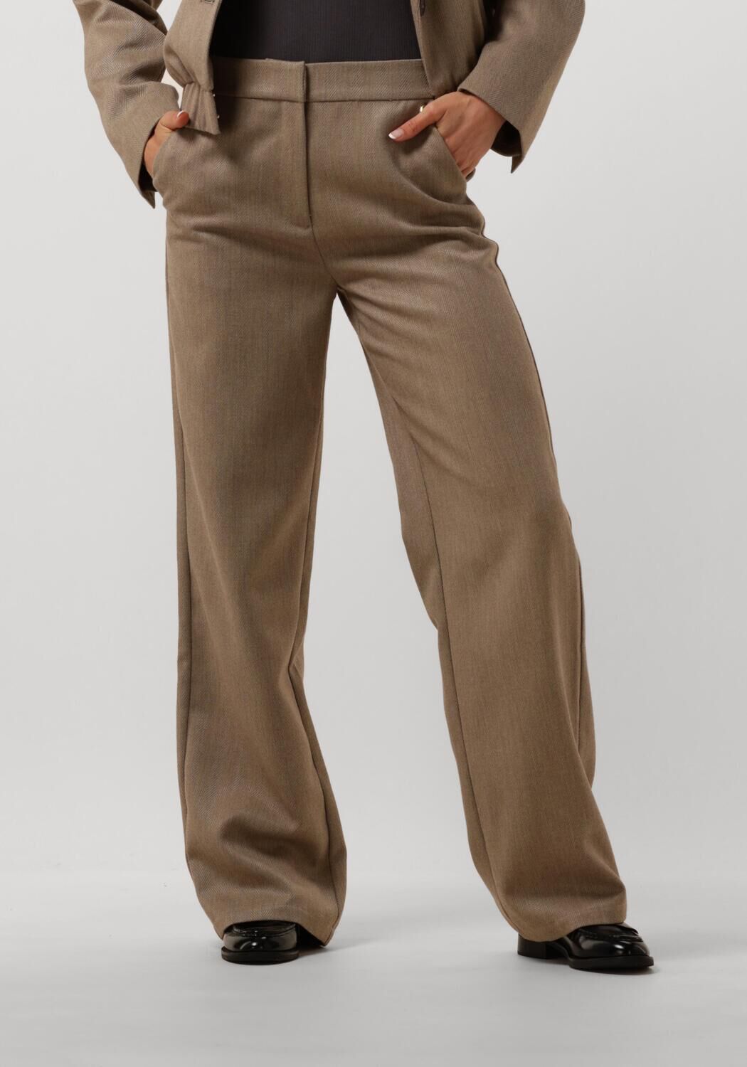 Harper & Yve Wijde Broek Dames Bruin Brown Dames