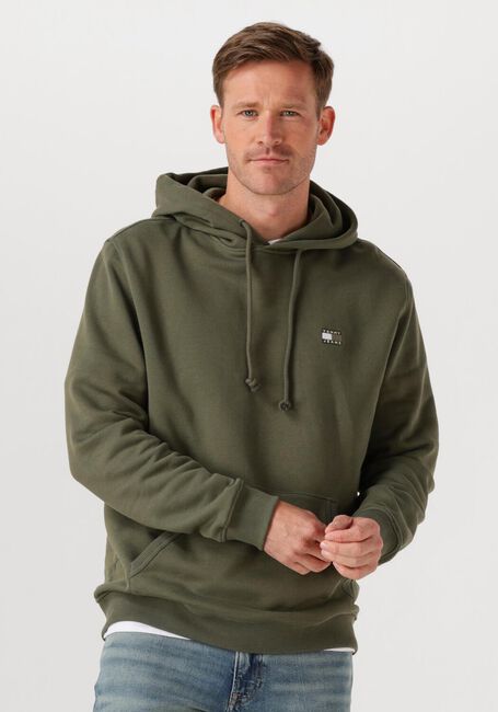Olijf TOMMY JEANS Trui TJM REG BADGE HOODIE EXT - large