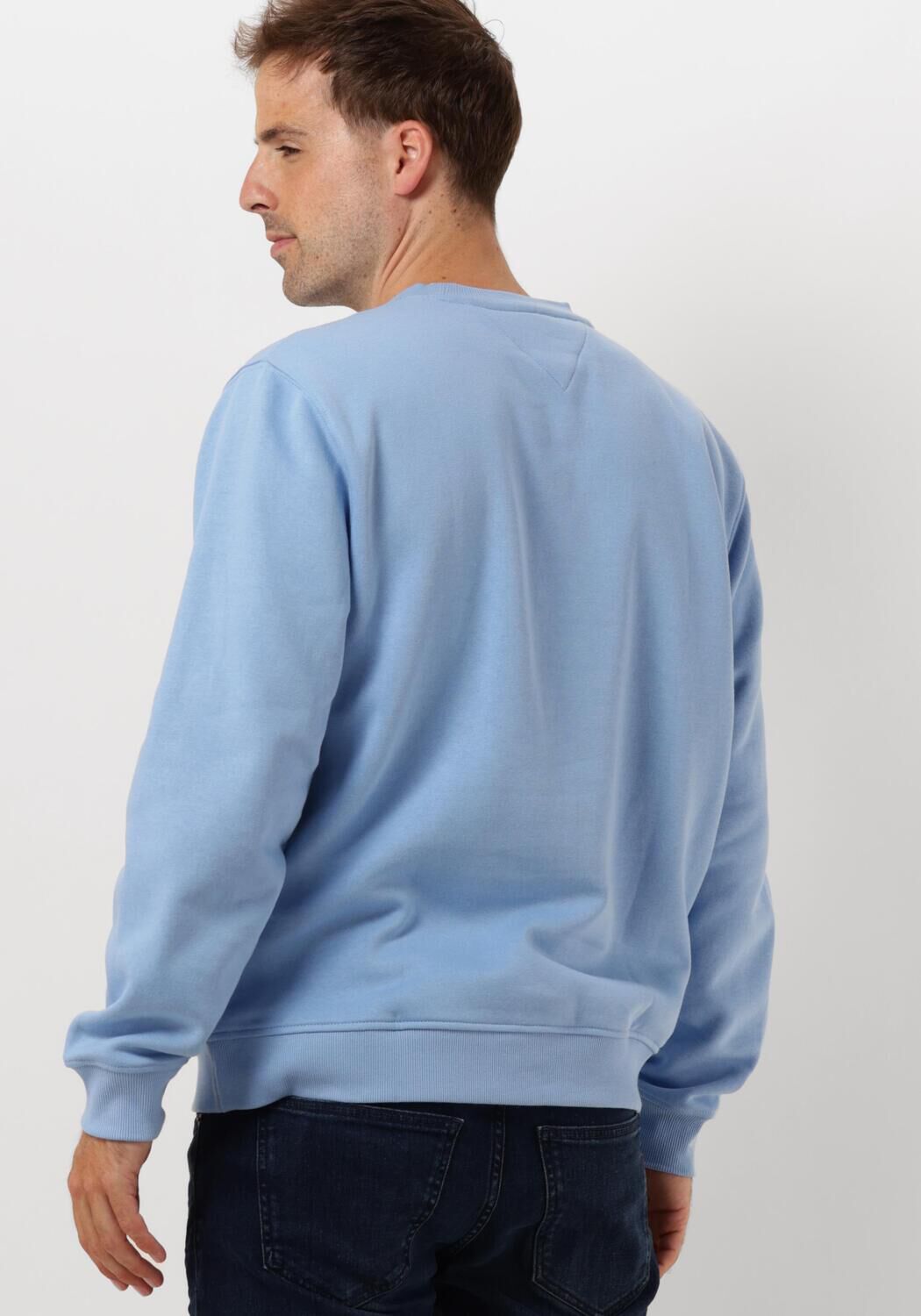 TOMMY JEANS Heren Truien & Vesten Tjm Reg S Flag Crew Lichtblauw