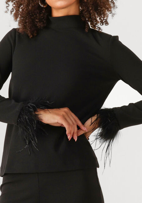 Zwarte ANA ALCAZAR Top TOP FEATHERS - large