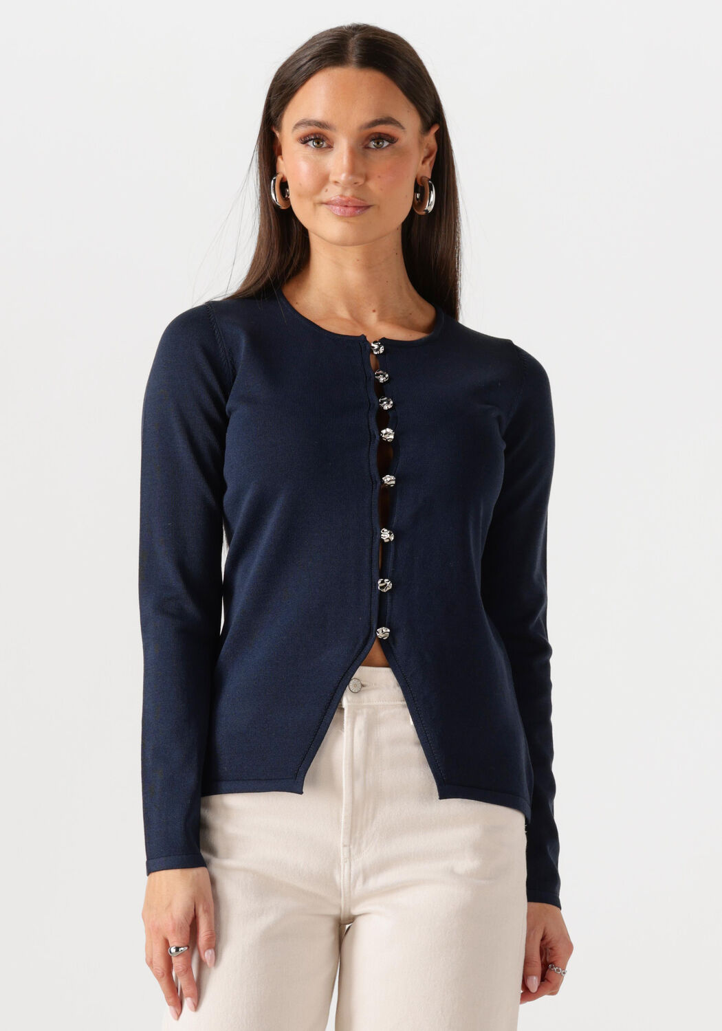 NEO NOIR Dames Blouses Teller Knit Blouse Donkerblauw