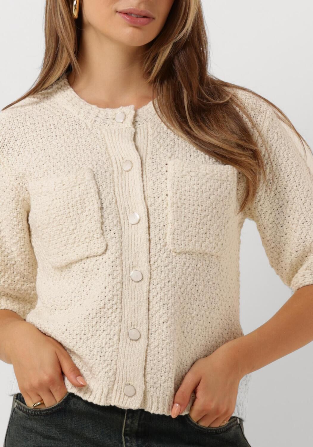 MY ESSENTIAL WARDROBE Dames Truien & Vesten Carrymw Knit Cardigan Wit