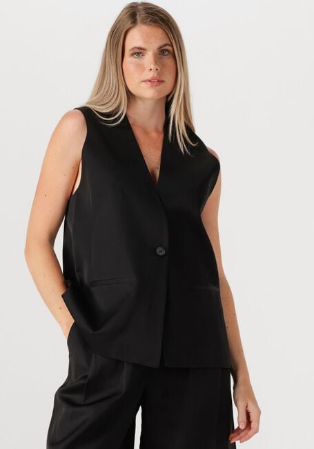 Zwarte WITHBLACK Gilet WBLSELMA LINEN WAISTCOAT - large