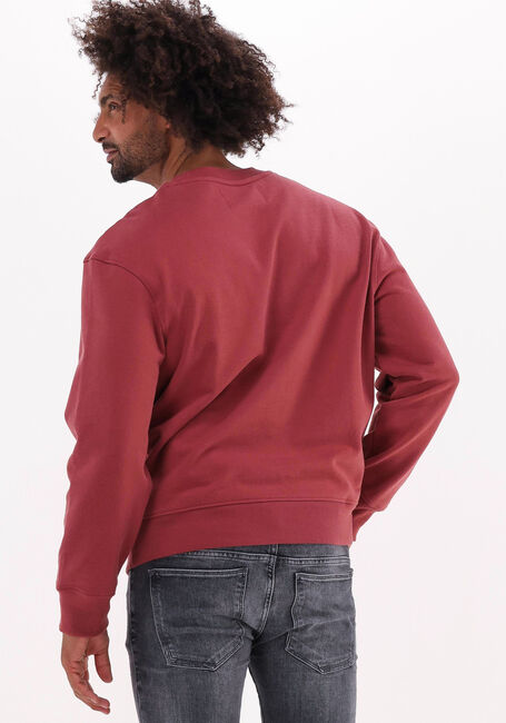 Rode CALVIN KLEIN Sweater SHRUNKEN BADGE CREW NECK - large