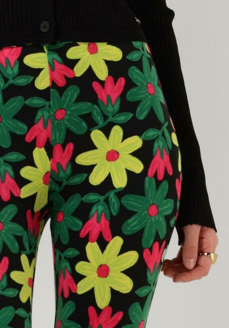Gebroken wit COLOURFUL REBEL Flared broek BIG FLOWER PEACHED EXTRA FLARE PANTS - large