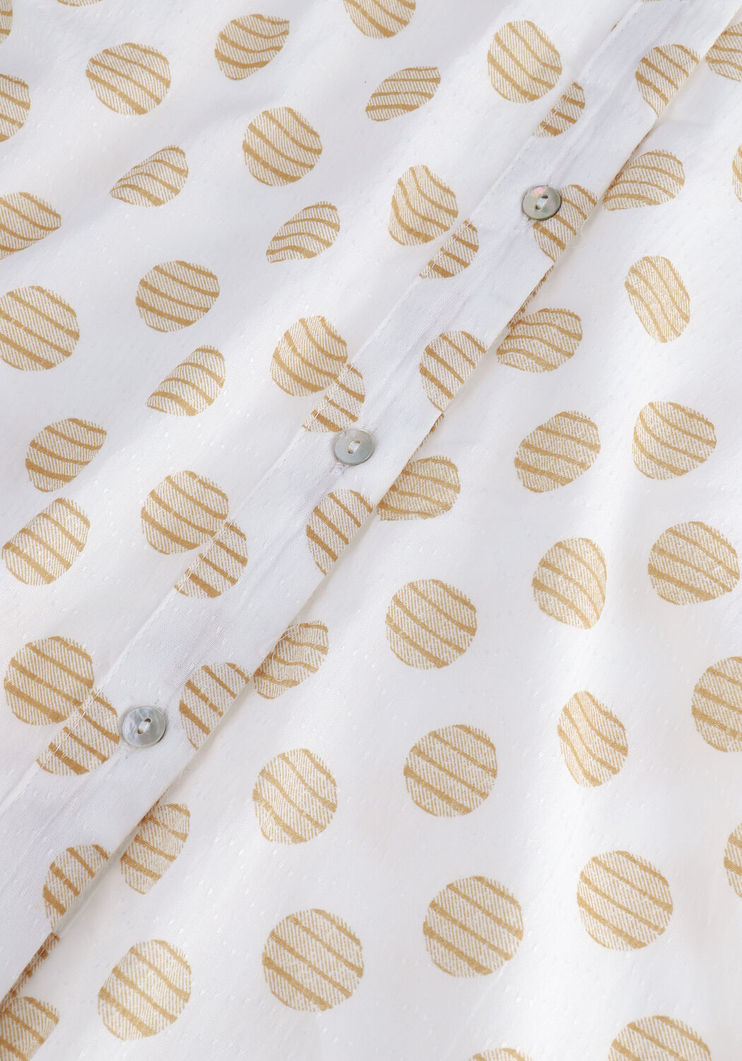 Gebroken wit OBJECT Midi jurk TAYLOR S/S SHIRT DRESS - large