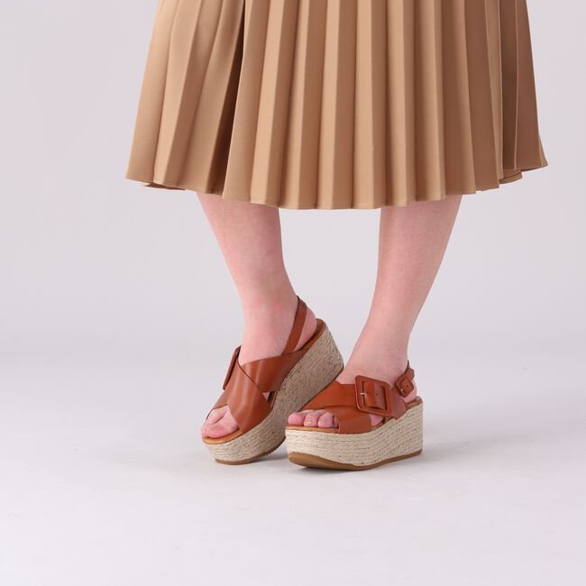 Cognac SHABBIES Platte sandalen 154020009 Cognac SHABBIES Platte sandalen 154020009 - large