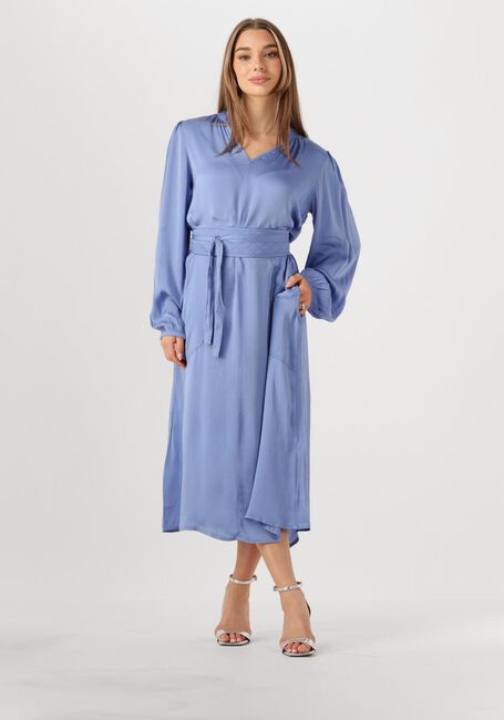 Blauwe LOLLYS LAUNDRY Jurken PARISLL MIDI DRESS LS - large