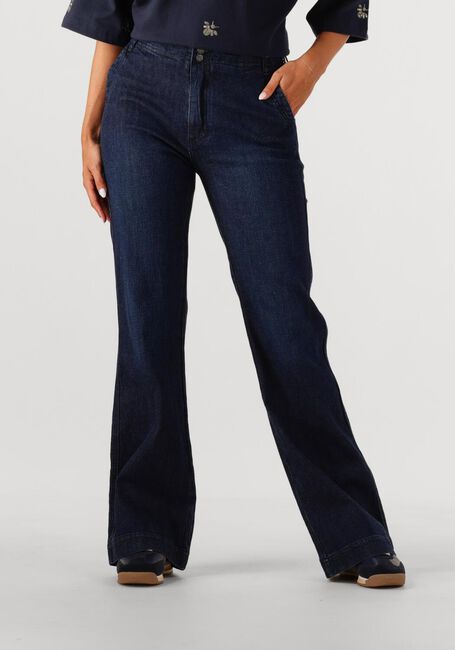 Donkerblauwe SUMMUM Wide jeans BOOTCUT CROPPED LIGHT WEIGHT COTTON - large