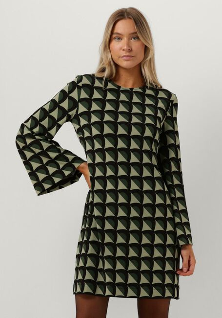Groene ANA ALCAZAR Mini jurk DRESS WIDE SLEEVES - large