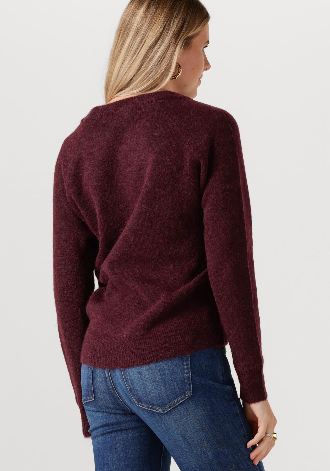 SELECTED FEMME Dames Truien & Vesten Slflulu Ls Knit O-neck Bordeaux