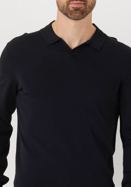 Donkerblauwe GENTILUOMO Trui POLO NO BUTTON LS K2039-260 - large