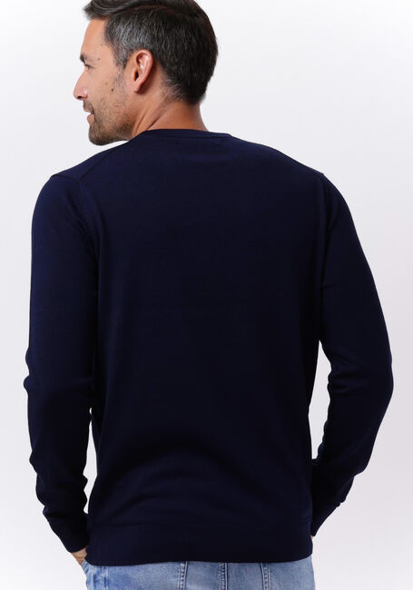 Donkerblauwe SELECTED HOMME Trui TOWN MERINO COOLMAX KNIW CREW B - large