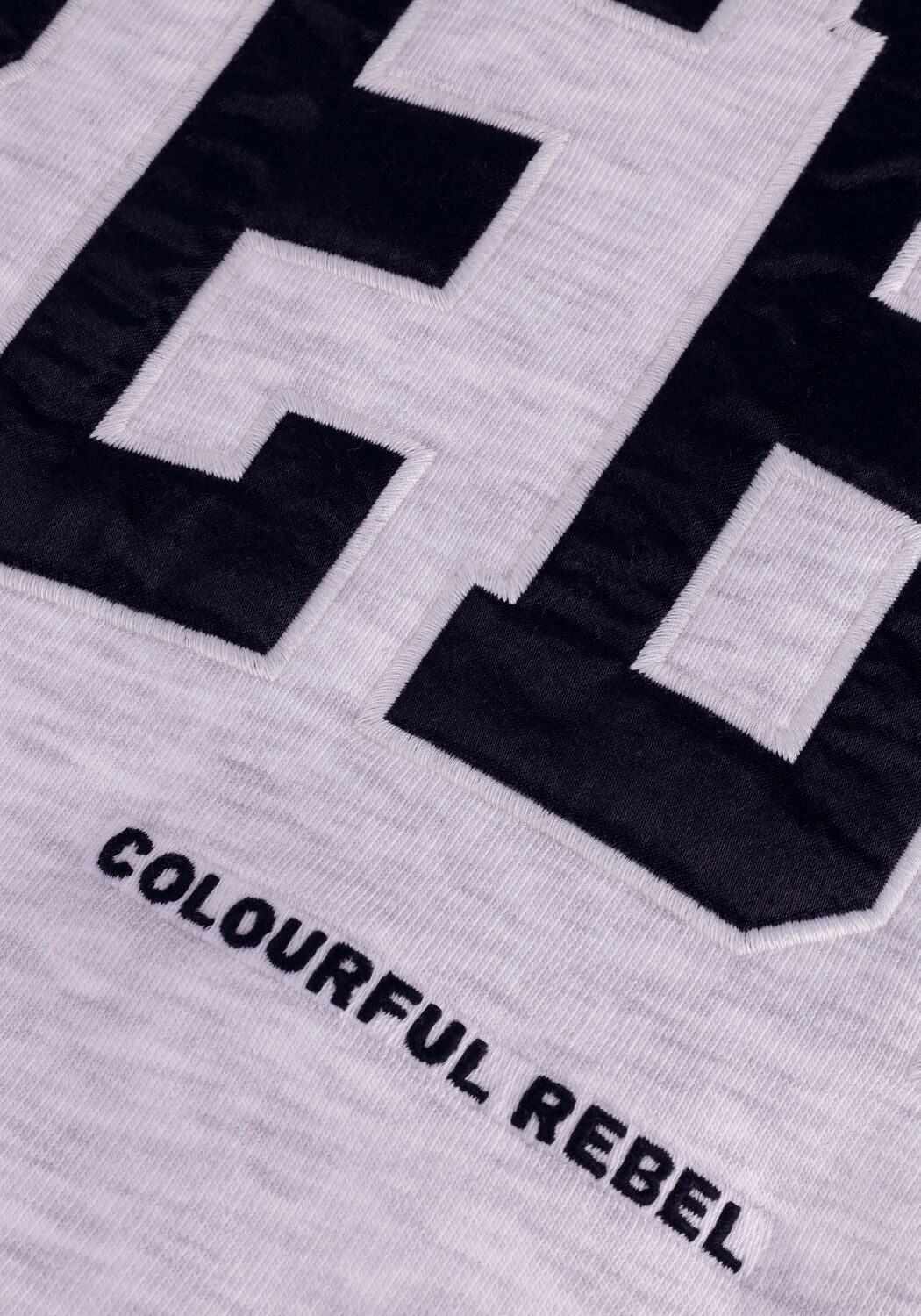 Lichtgrijze COLOURFUL REBEL Sweater REBEL PATCH DROPPED SHOULDER SWEAT - large