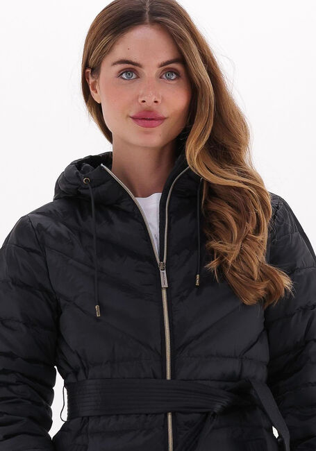 Zwarte MICHAEL KORS Gewatteerde jas LONG FITTED PUFFER - large