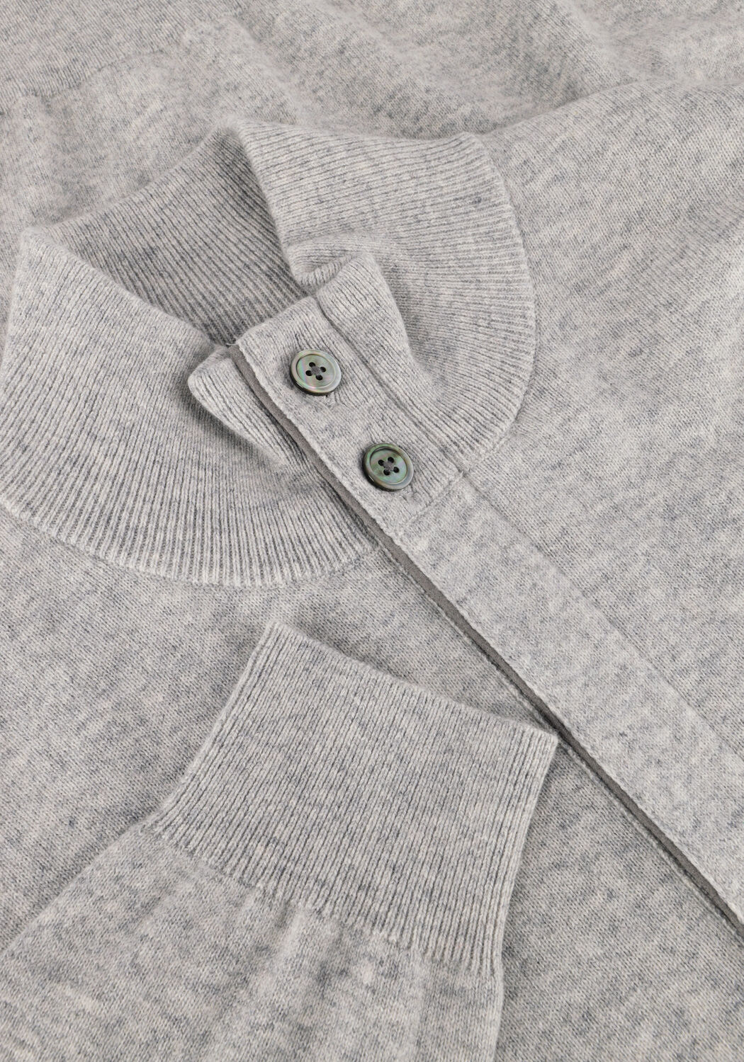 Grijze PROFUOMO Trui PULLOVER HALF ZIP BUTTON - large