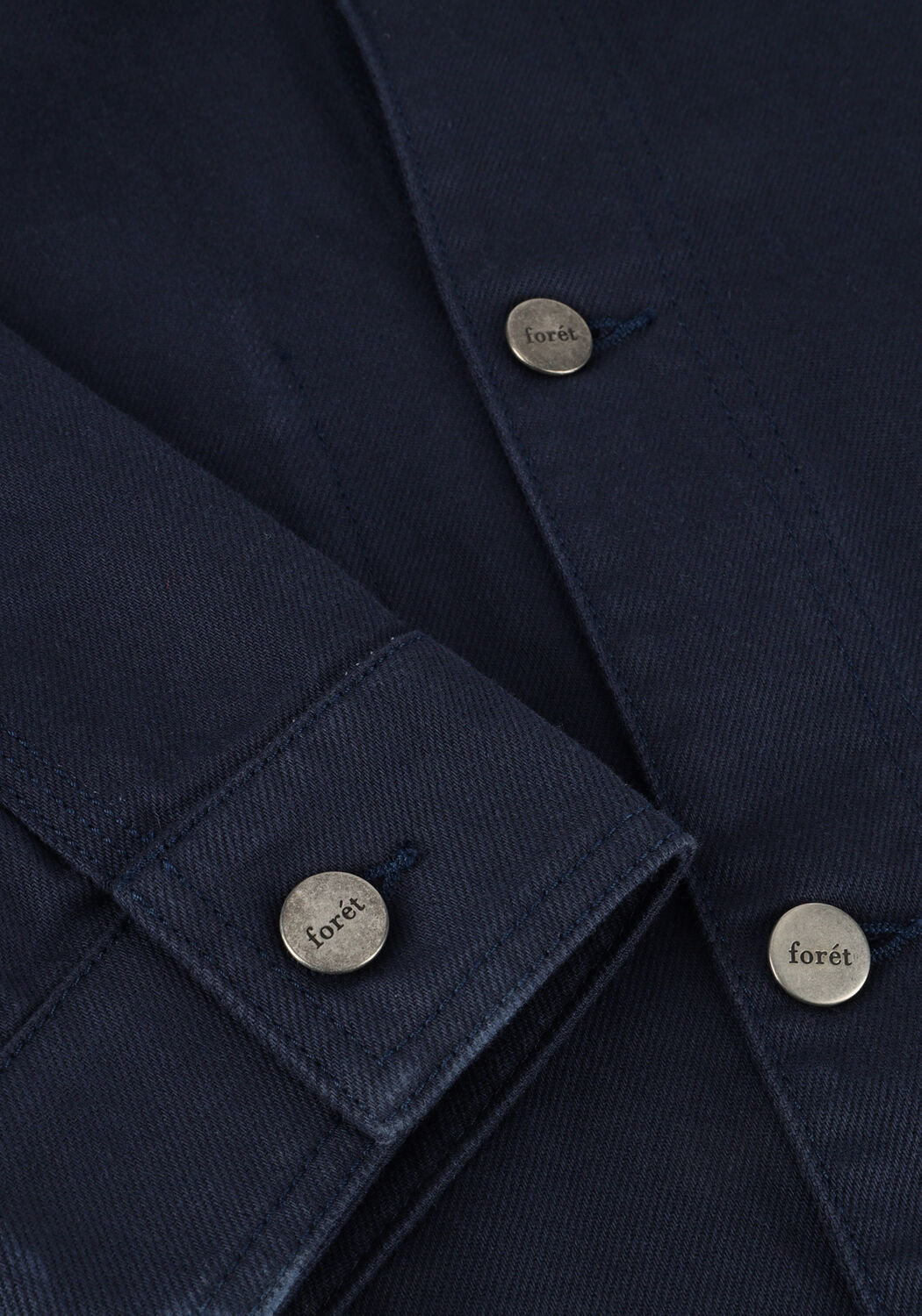 Donkerblauwe FOR&Eacute;T Overshirts ROWAN LOGO OVERSHIRT - large