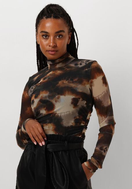 Bruine GESTUZ Tops & T-shirts BEHKAGZ MESH TOP - large